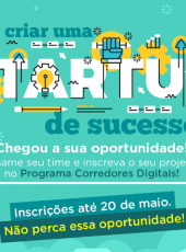 Inscrições para o programa Corredores Digitais 2018 seguem abertas até 20 de maio