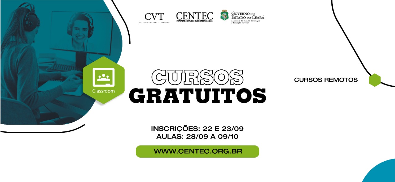 Secitece/Centec oferecem mais 440 vagas em cursos remotos gratuitos