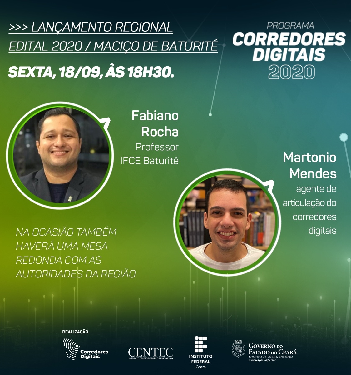 Eventos regionais divulgam novo edital do Programa Corredores Digitais em todo o Estado